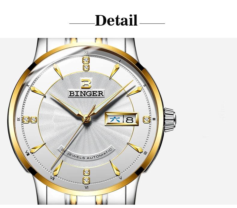 Механические часы Бингер с автоматическим заводом, механизм Seiko(NH35A), стабильные и надежные механические часы