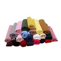 width 7 solid color thickened elastic rib pure cotton fabric by the yard for collar cuff accessories material