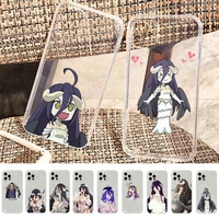 anime overlord albedo phone case for iphone 13 11 12 pro xs max 8 7 6 6s plus x 5s se 2020 xr case