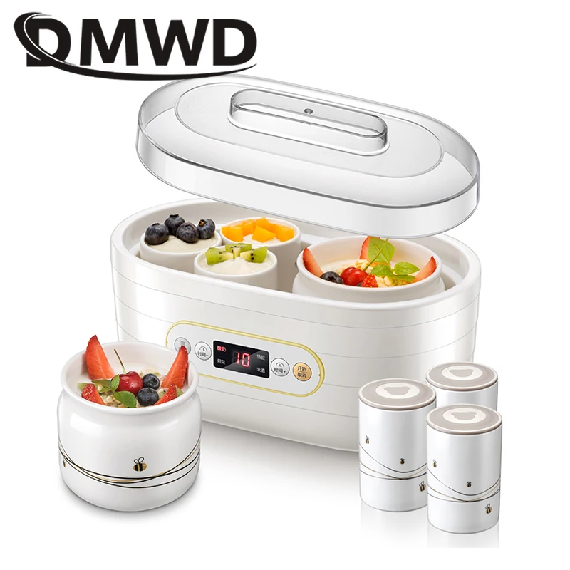 DMWD Автоматическая электрическая Йогуртница с таймером машина для брожения