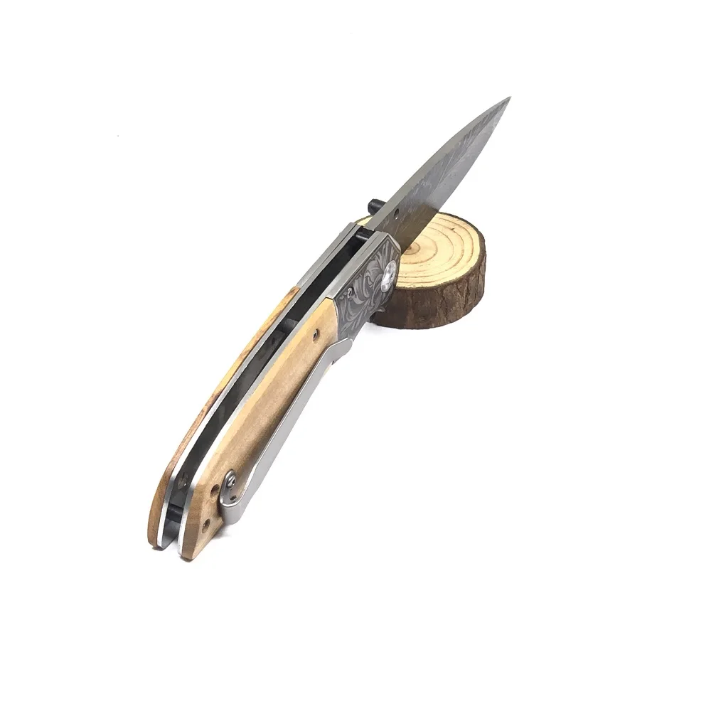 

Folding Pocket Knife Survival Tactical Knife Outdoor Camping Hiking Hunting Knives For Self-defense Rescue EDC Tool Wood Handle