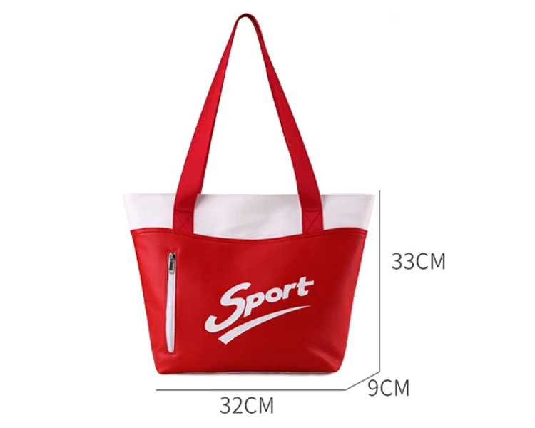 

Women Sport Gym Bag For Yoga Swimming Girl Large Handbags Light Travel Duffle Luggage Waterproof PU Fitness Bags