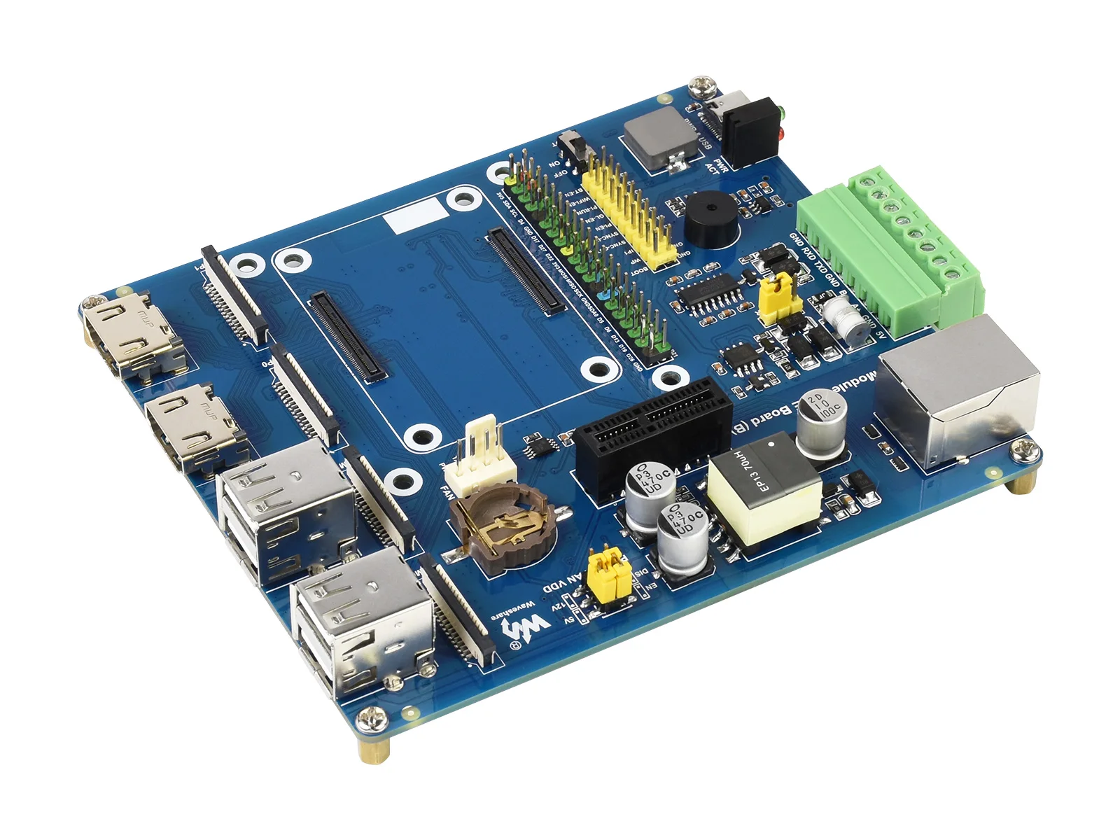 Компьютерный модуль Raspberry Pi 4 IO Board PoE (тип B) для всех вариантов CM4 металлический