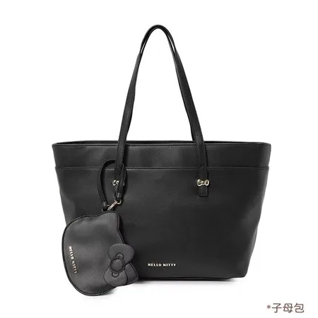 Black 2 шт./лот, модные Наплечные сумки с принтом HELLO KITTY, сумка для мам, простая вместительная сумочка, роскошная сумка, HK-TT073 - Цвет: Black