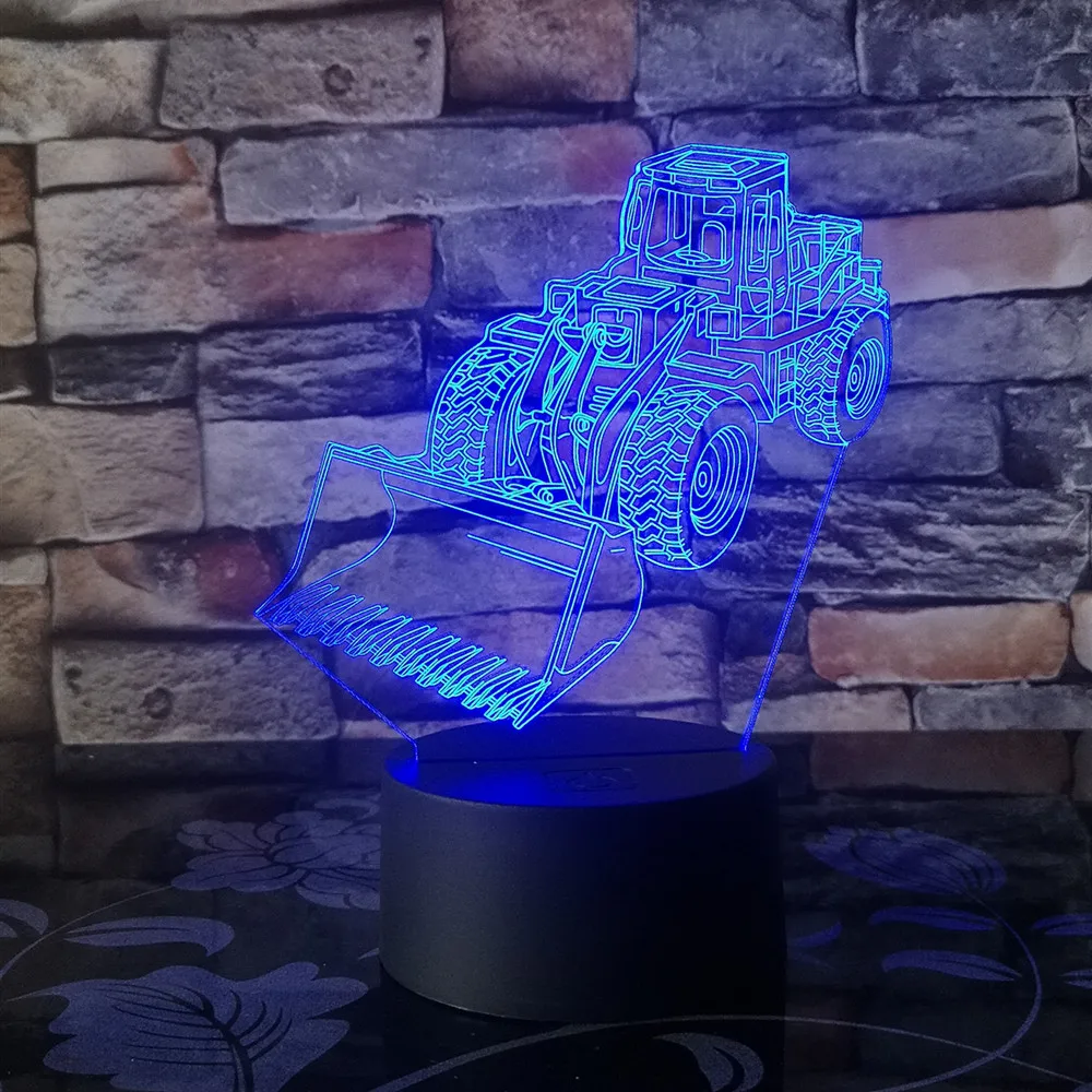 Экскаватор лампа Led 3D ночник 7 цветов изменить атмосферу дистанционного Сенсорная лампа проекционный 3d-светильник акриловая лампа отличные подарки