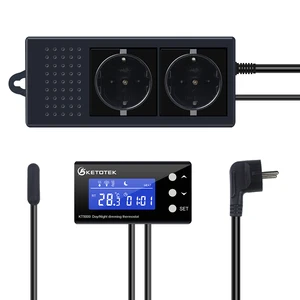 Цифровое регулирование яркости для рептилий KT5000, контроллер температуры для аквариума выход, ПИД-нагрев, холодный нагрев, регулирующий термостат, штепсельная вилка Европейскогобританского стандарта