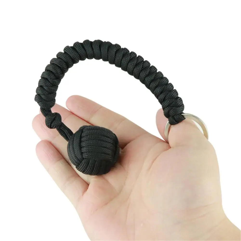 

Mulitple Function Key Chain Umbrella Rope With Steel Ball For Outdoor Survival Hiking Rescue