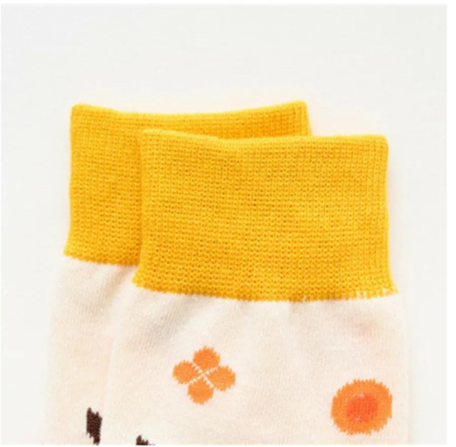 Stockings trend small white bull king cartoon animal splicing with cotton stockings brand men's and women's | Женская одежда