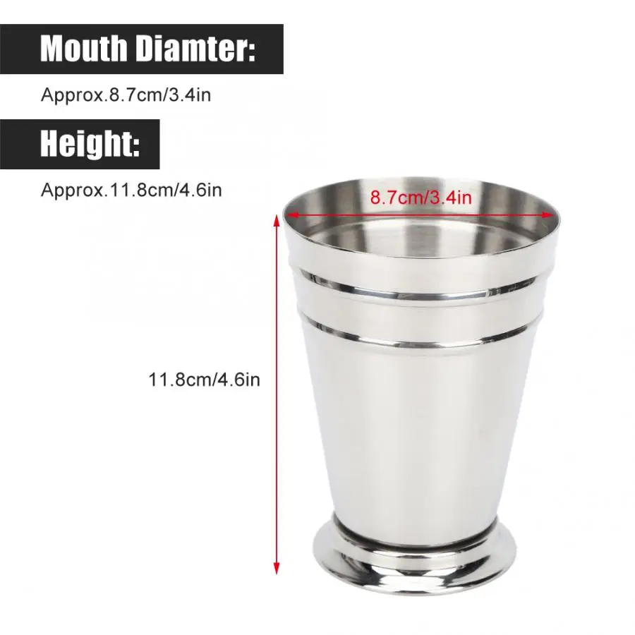 304 нержавеющая сталь Коктейльная чашка со льдом Питьевая кружка для вина анти