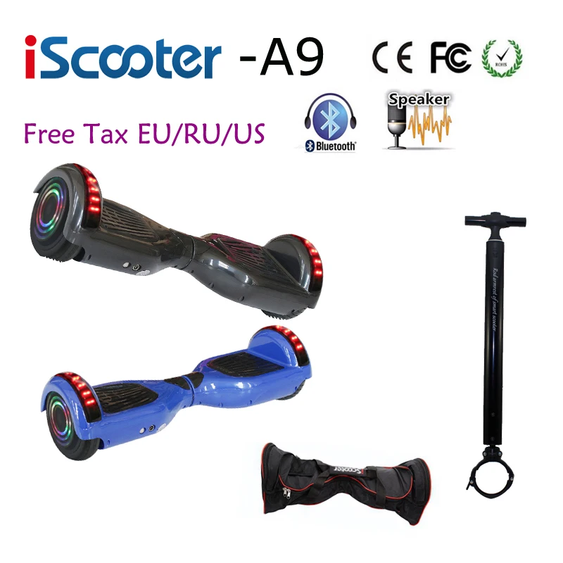 IScooter 6 5 дюймов Ховерборд UL2272 Bluetooth Электрический скейтборд рулевое колесо Смарт 2