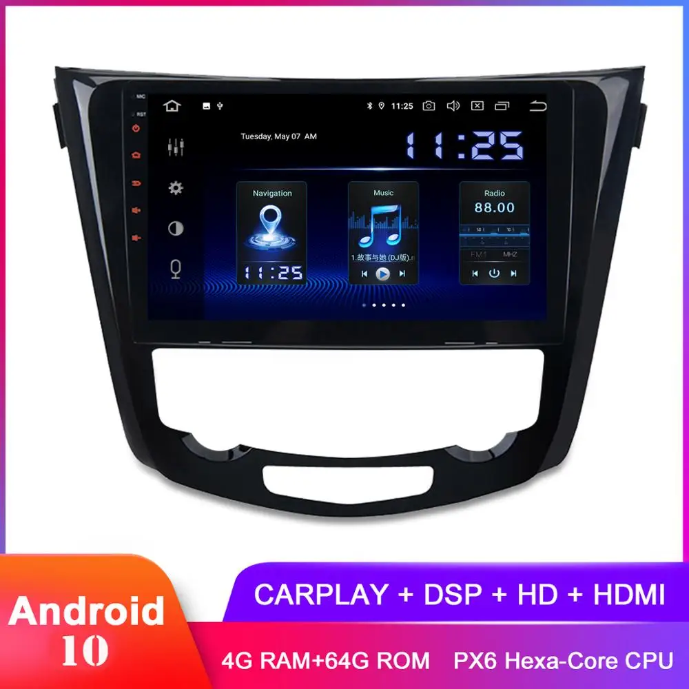 Автомобильная стереосистема IPS дисплей 10 2 дюйма Android GPS для X Trail T32 Qashqai J11 J10 2014 2015