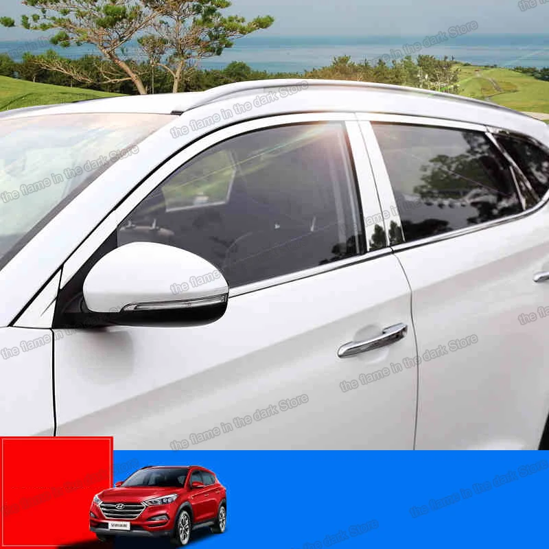 Lsrtw2017 хромированная полоса для окна автомобиля из нержавеющей стали Hyundai Tucson 2015