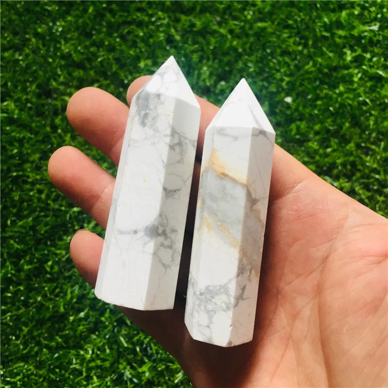 

7-9cm natural quartz obelisk crystal wand point healing stone 2pc