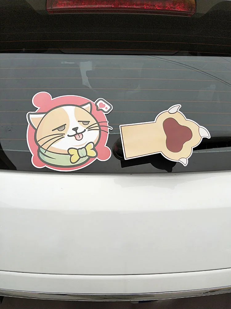 

ZTTZDY Cartoon Dog Dog Car Rear Window Personalized Reflective Sticker YJ3-0068