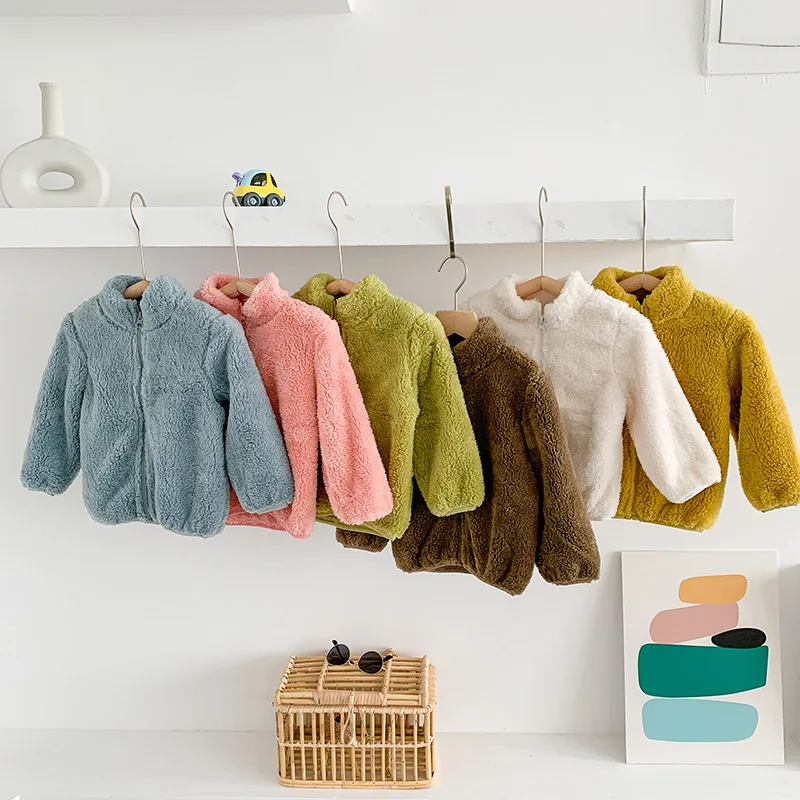 

Kids Fleece Coat Girls Autumn Clothes Toddler Boy Jacket 1-6 Kid Soft Fur Jacket Toddler Girl Fall Clothes 2020 Baby Winter Coat
