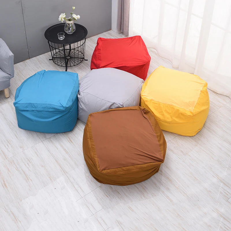 Lazy BeanBag Sofas Cover Chairs without Filler Linen Cloth Lounger Seat Bean Bag Puff asiento Couch Tatami Living Room Furniture | Дом и сад