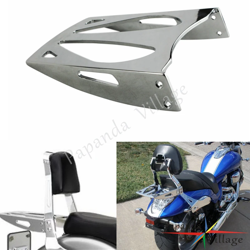 Плоский держатель для багажа на заднее сиденье мотоцикла хромированный Кобра