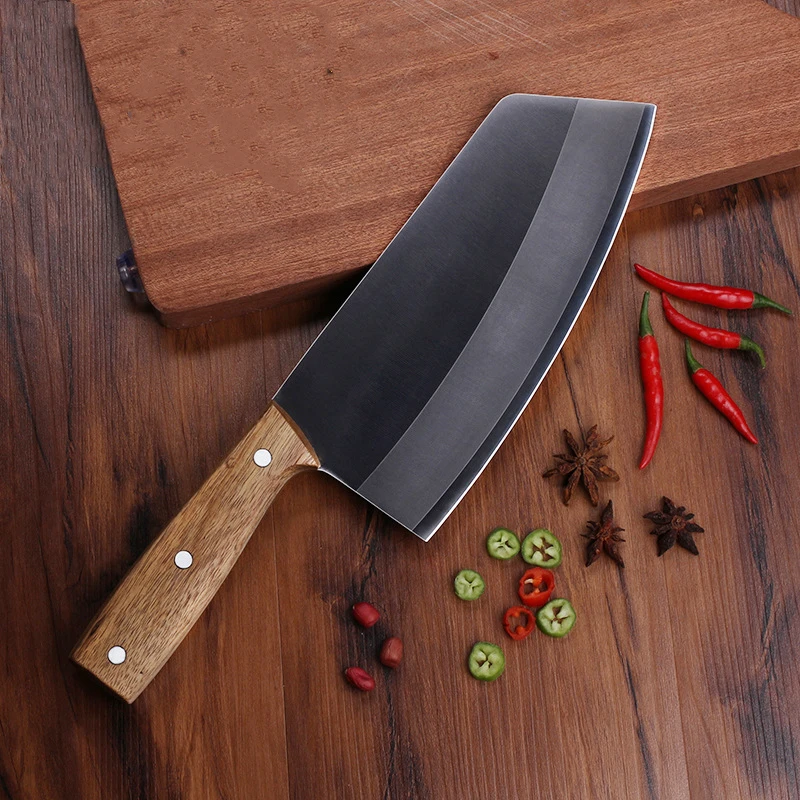 

Kitchen Knife Household Chinese Stainless Steel Chopping Knife Meat Cleaver Log Handle Chef Knife Kitchen Knife Cooking Knife