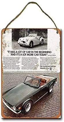 

Metal Sign 8 x 12 inch Triumph TR-6 Wall Decor Hanging Sign