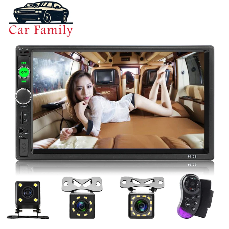 Автомобильный аудиоплеер Bluetooth стерео FM радио автомобильный MP5 7010B SD AUX USB 5 в