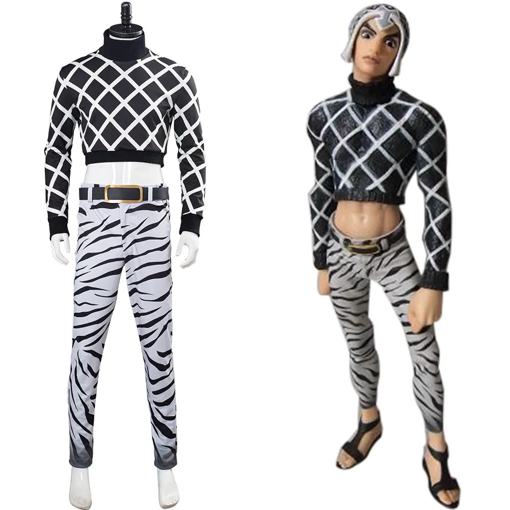 

Костюм для косплея «Невероятные приключения Джоджо», «Гвидо миста», Униформа, шляпа, полный комплект, карнавальный костюм на Хэллоуин