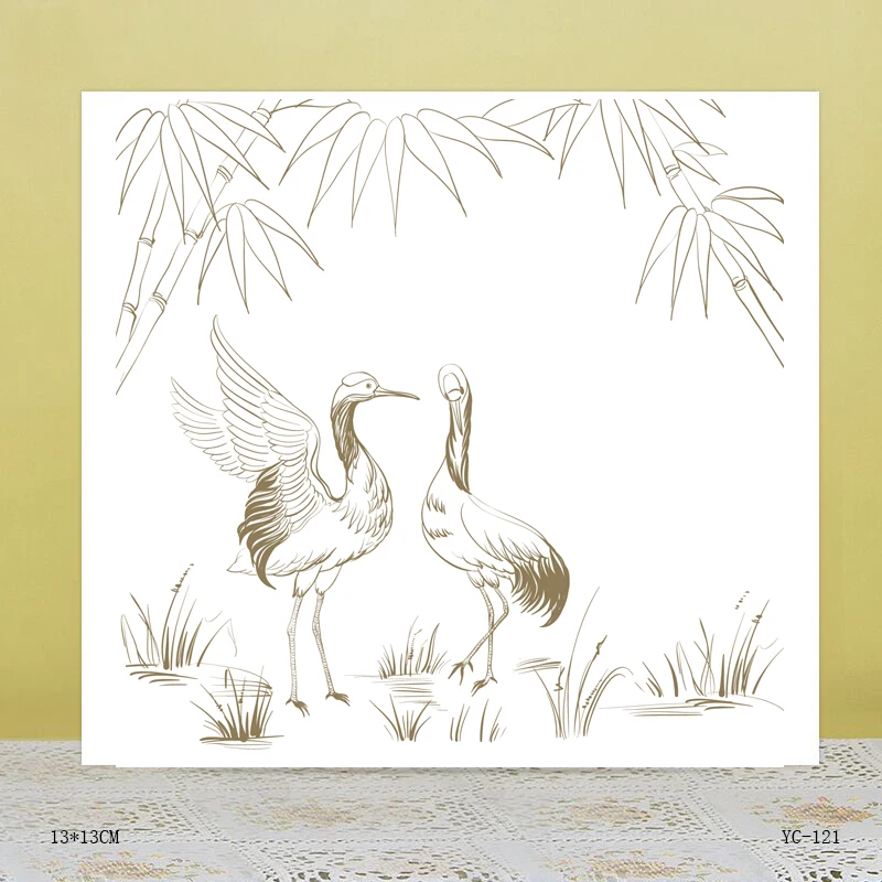 

ZhuoAng Red-crowned crane Transparent seal / sealed DIY scrapbook / album decoration card / seamless seal