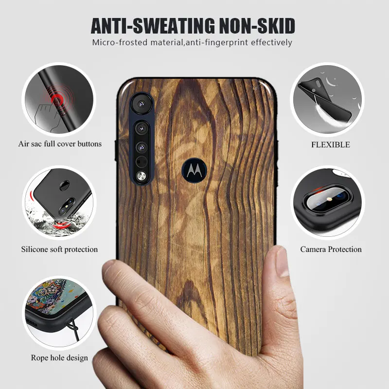 Чехол для Moto one macro из мягкого ТПУ силикона с модным рисунком Motorola G8 Play Funda Мягкий