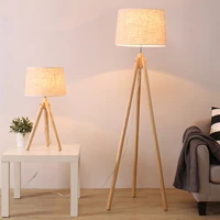 nordic minimalist led floor lamps fabric lampshade tripod white floor lamp for living room bedroom indoor wooden bedside lamp