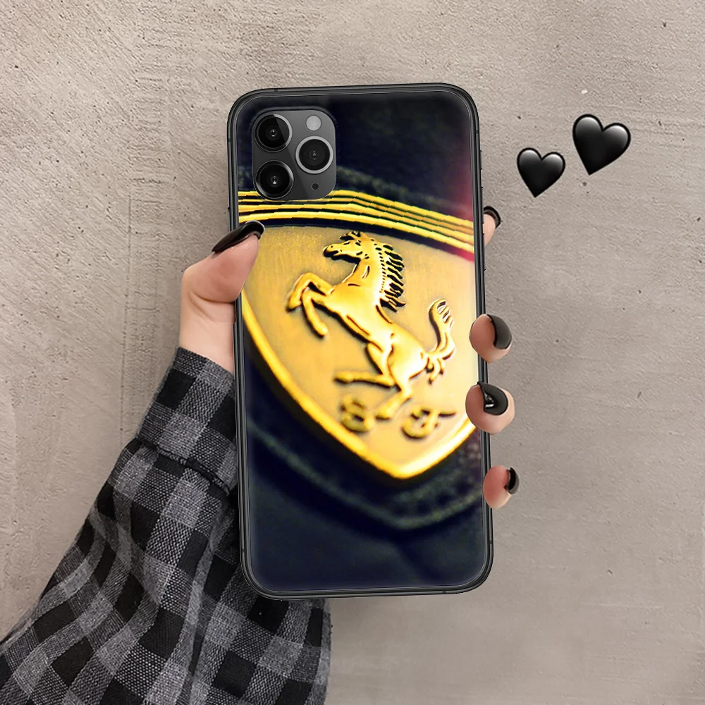 

soprt car Ferraries Phone Case Cover Hull For iphone 5 5s se 2 6 6s 7 8 12 mini plus X XS XR 11 PRO MAX black pretty cell cover