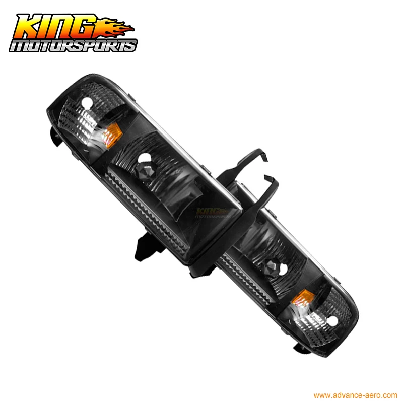 

Fit For 94-00 01 Dodge Ram 1500 2500 3500 Headlights Black Clear Lamps 2002 USA Domestic Free Shipping Hot Selling