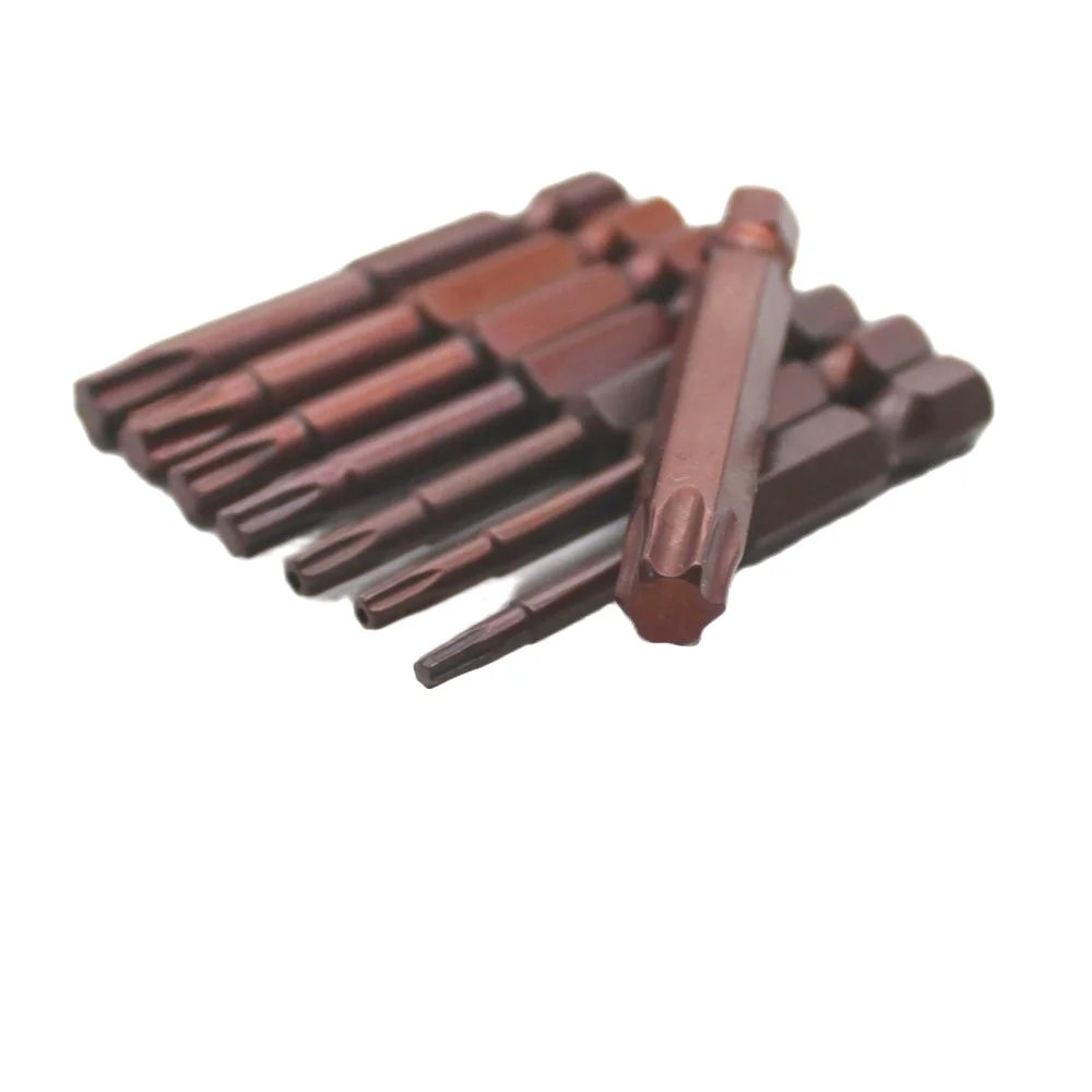 

50mm Long 1/4" Hex Shank Magnetic Screwdriver Torx Bits Set T10 T15 T20 T25 T27 T30 T40