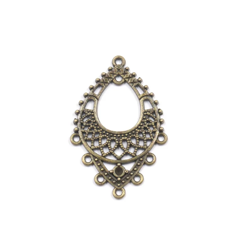 

6pcs/lot Retro Zinc Alloy Water Drop Flowers Charms Pendant For DIY Handmade Jewelry Accessories
