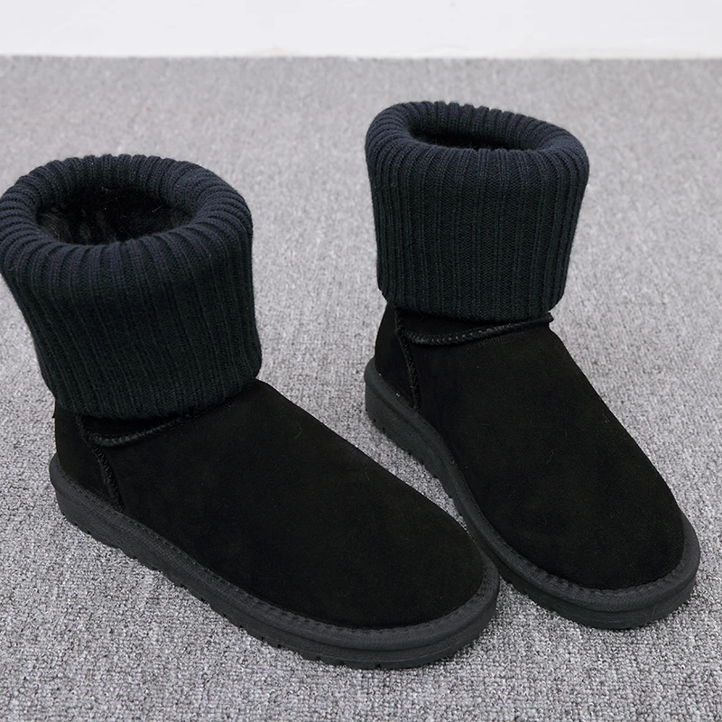 Опт/розница! Классические Водонепроницаемые зимние ботинки из натуральной