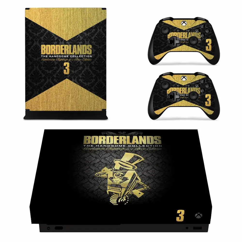 Наклейка для игровой консоли borderland 3 наклейка Xbox One X и 2 контроллера Виниловая