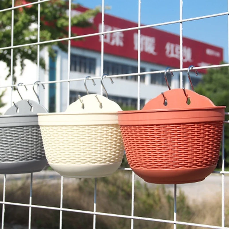 Креативный цветочный горшок из искусственного ротанга настенный подвесной