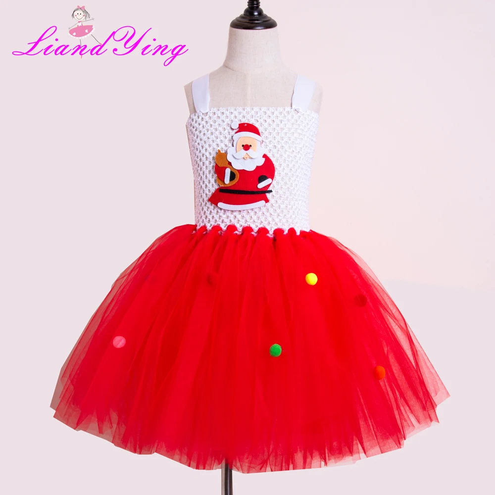 

Рождественское платье-пачка для девочек, тюлевые вечерние платья для девочек на день рождения, детское бальное платье для девочек, костюм на Хэллоуин
