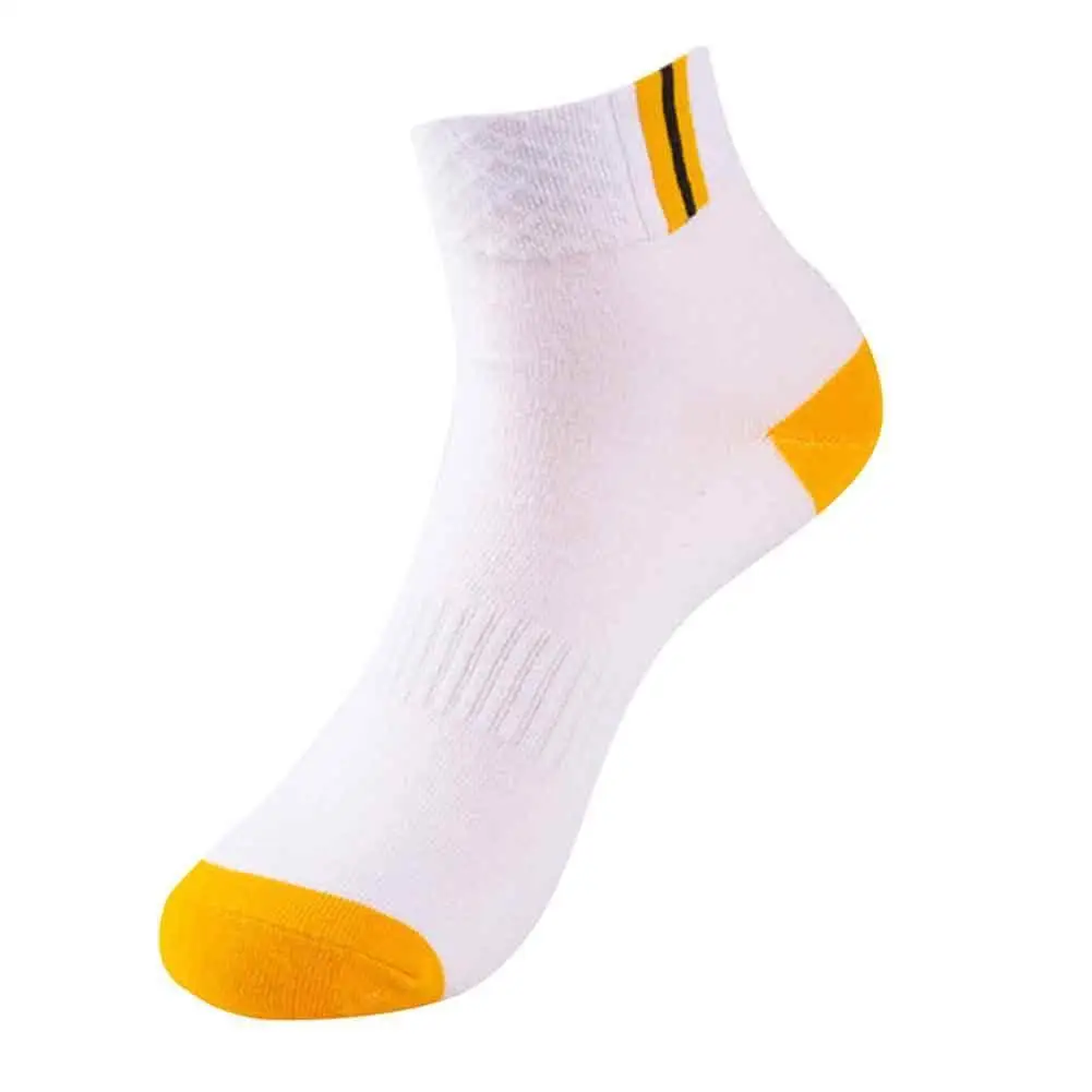 

Medium Tube Men's Socks Cotton Color Matching Sports Business Socks Cotton Men's Color Simple Socks Mercerized Thin G1Z9