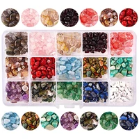 natural crystal semi precious stone beads box set colorful chip stone beads for jewelry making diy bracelet necklace art crafts