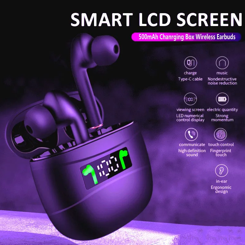 

TWS Wireless Earphones Bluetooth-compatible 5.2 Headphones IPX7 Waterproof Earbuds LED Display HD Stereo Mic for Xiaomi iPhone