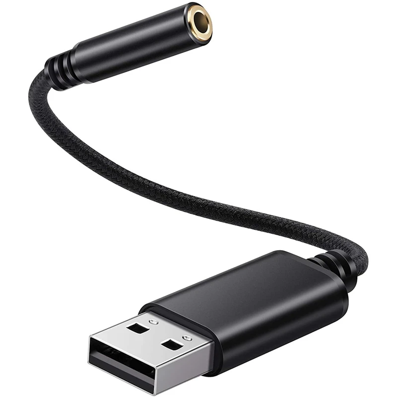 Переходник USB/3 5 мм для наушников внешняя стереозвуковая карта ПК ноутбука PS4 Mac и