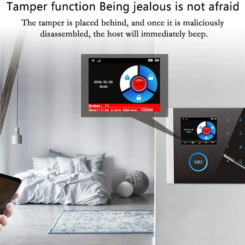 Gsm Sms Wifi Smart Home House Office Security Burglar Alarm Systems Kit(Set 2) | Безопасность и защита