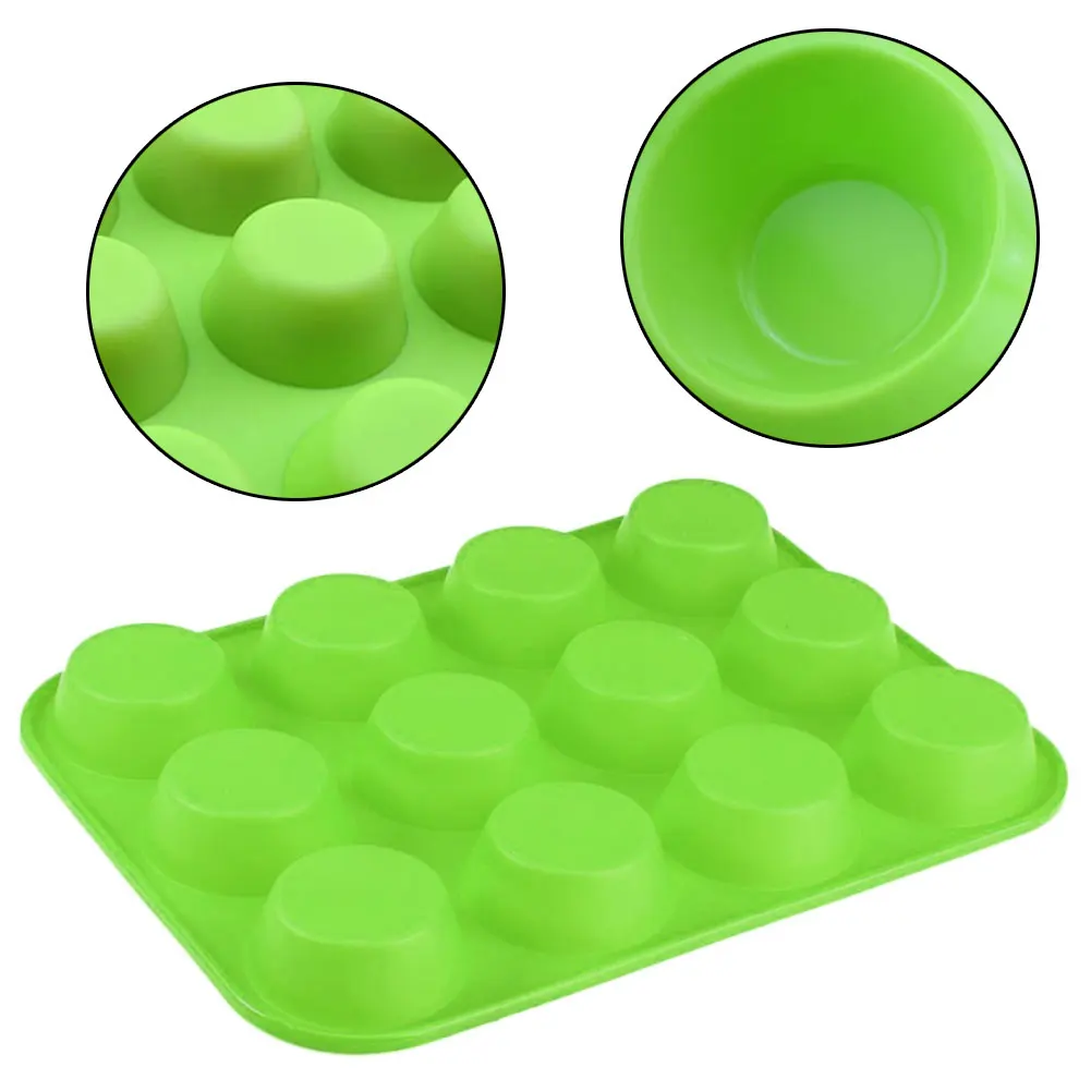 1 шт. силиконовая форма для выпечки 12 чашек |