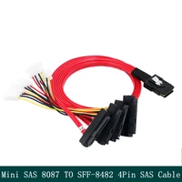 internal mini sas 36 pin sff 8087 to 4 sas 29 pin sff 8482 cable with 4pin power connector core wire for sas hard drive cable1m