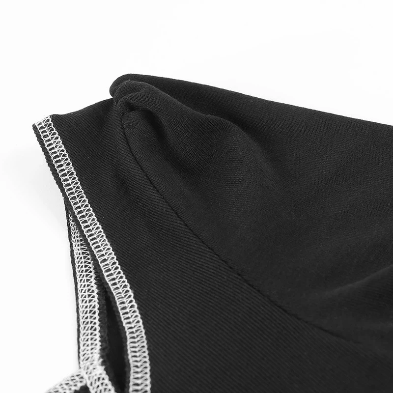 

Gothic Vintage Women Summer Dresses Black Ruffle Embroidered Backless Mini Dress Casual Party Wear