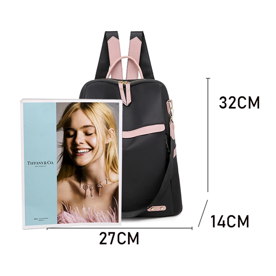 Повседневный женский рюкзак сплошной цвет женские сумки через плечо Модные