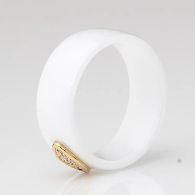 2020 популярное Европейское простое керамическое кольцо 2 цвета Женское с