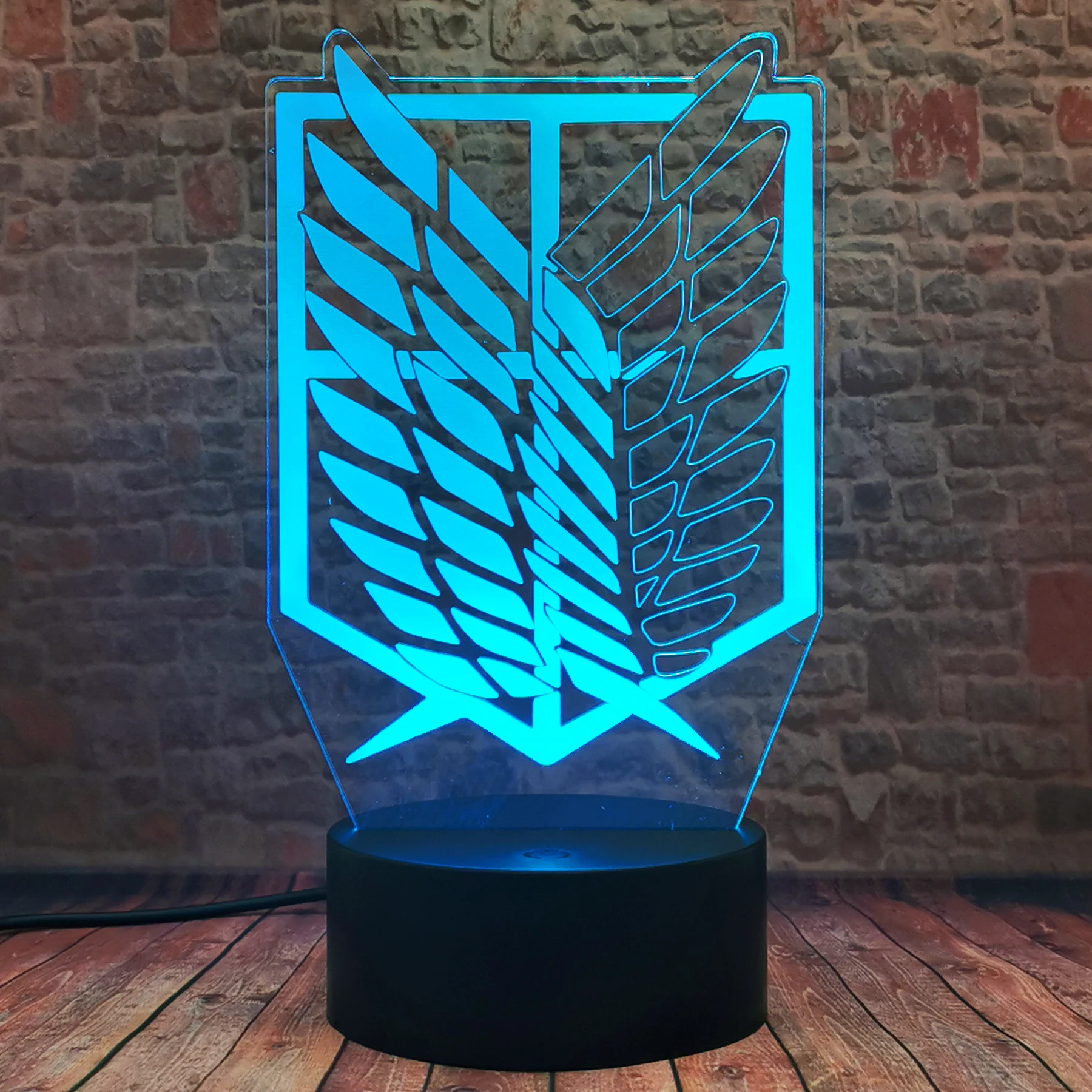 Ночсветильник светодиодный с логотипом аниме атака на Титанов детская