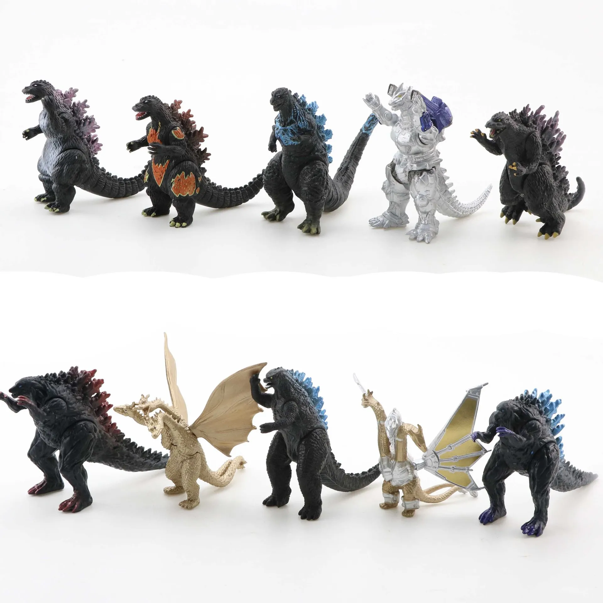 12 шт./компл. Gojira Godzilla 3 8 см ПВХ фигурка Коллекционная модель коллекционная игрушка