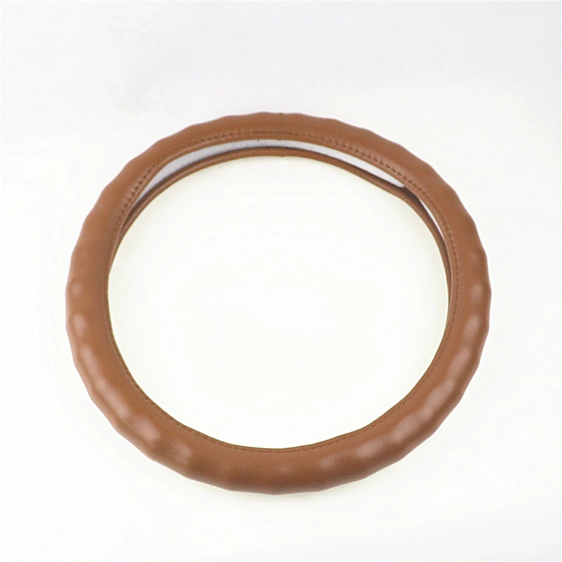 Free Shipping Hot 38CM Natural Odorless Lambskin Car Steering Wheel Cover Anti-Slip Automotive Accessories | Автомобили и