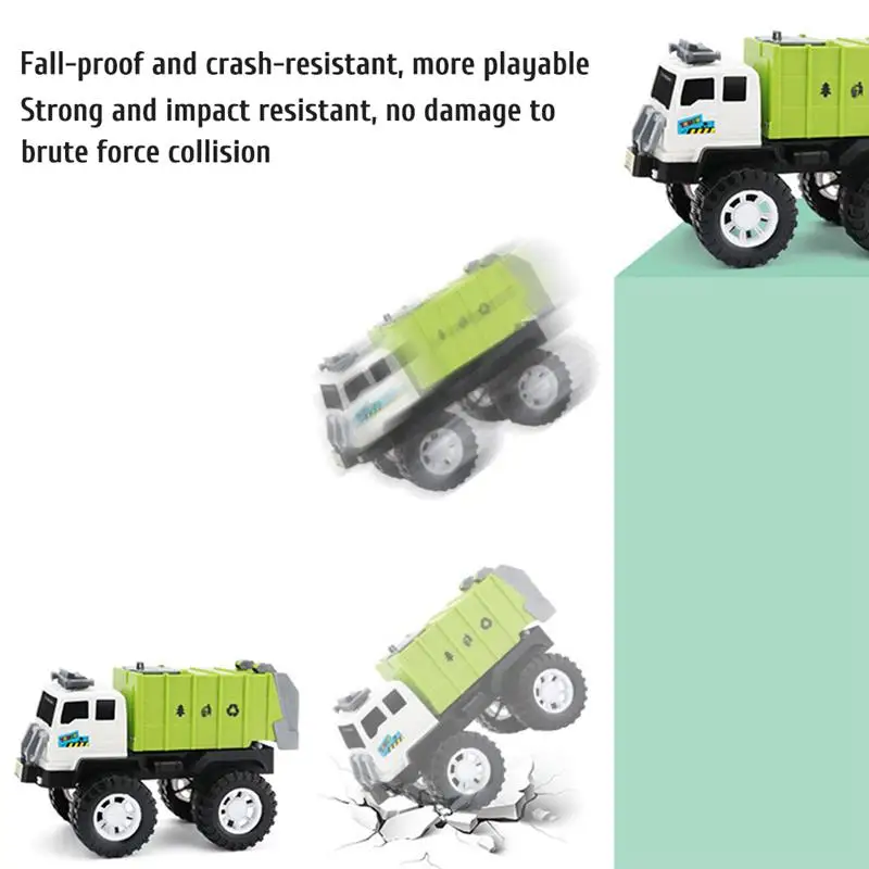 Мусоровоз с 4 корзинами для сортировки мусора детей грузовик санитарии детский